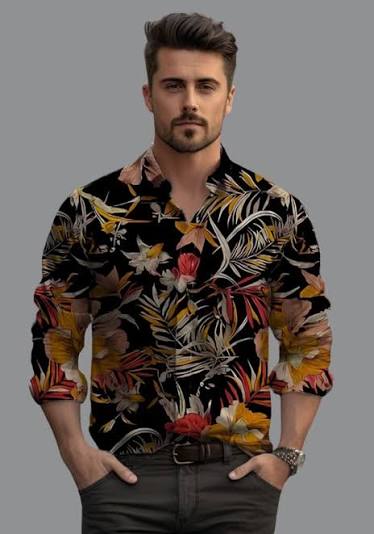 Black Jungle Printed Shirt